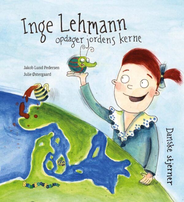 Forside til børnebogen inge lehmann opdager jordens kerne hvor inge lehmann står som barn og holder om jordkloden